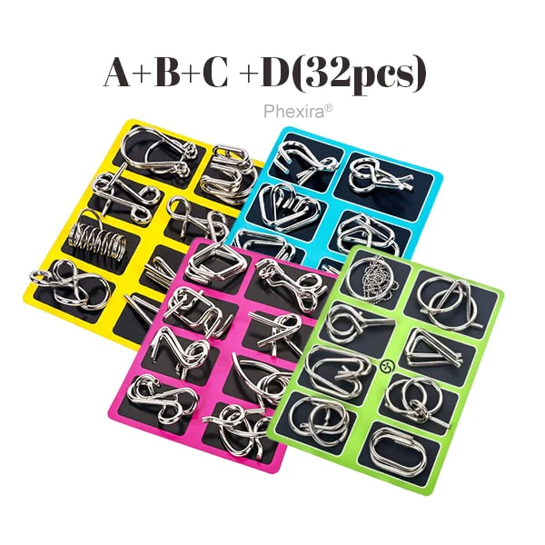 Phexira® 3D Metal Challenge Puzzle Toy